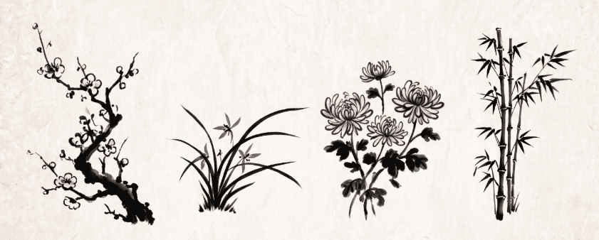 Four Gracious Plants I Ching